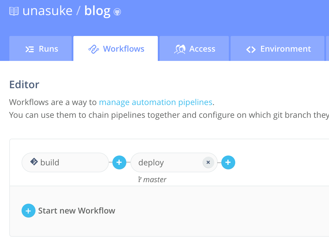 workflow設定